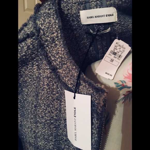 Grey and white jacket with silver hardware.  NWT - Picture 2 of 7